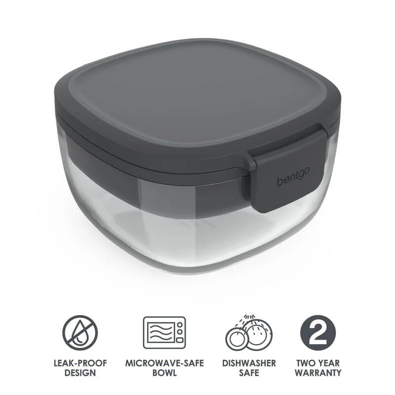 3 Compartment Lunch Box Dark Grey - Image 2