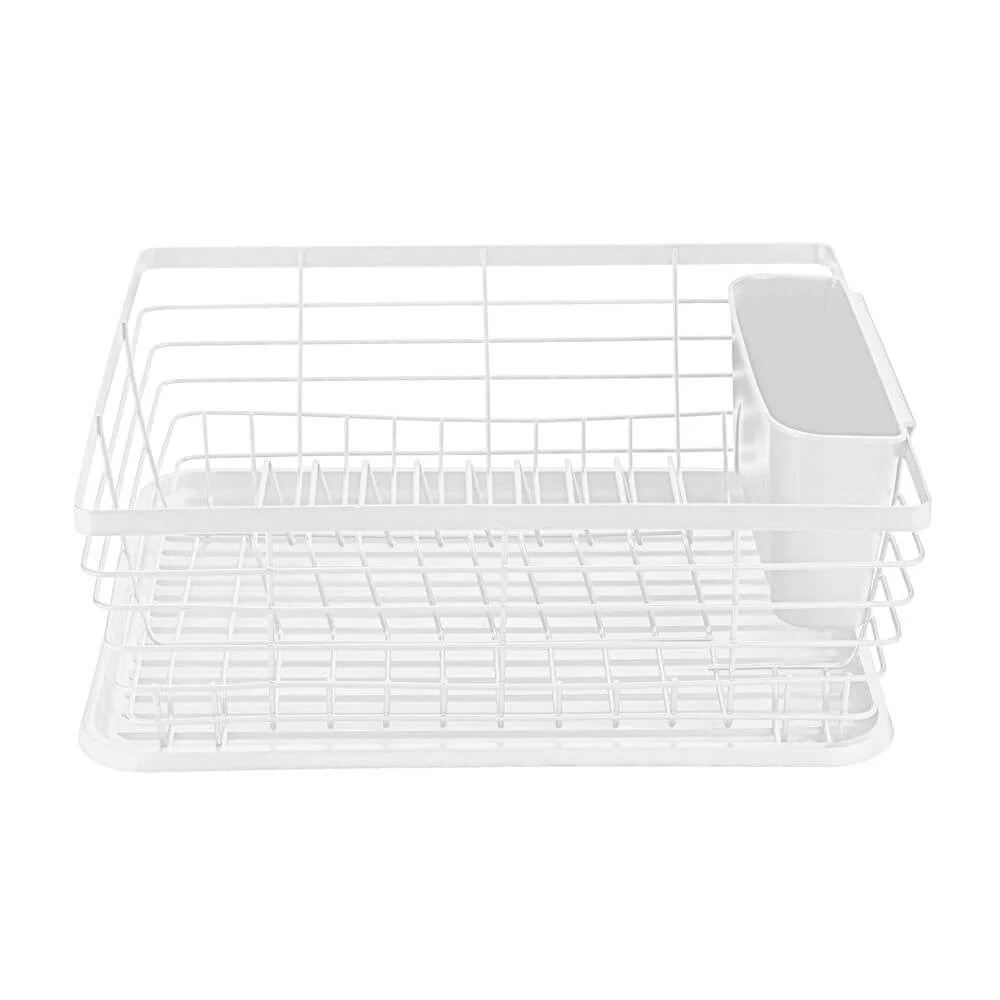 Cira Tall Dish Rack with Draining Board White - Image 7