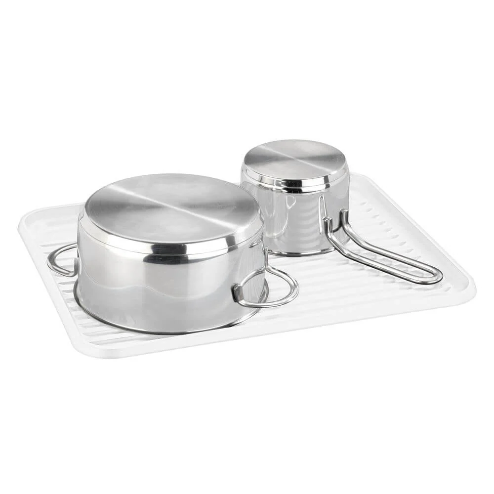 Cira Tall Dish Rack with Draining Board White - Image 8