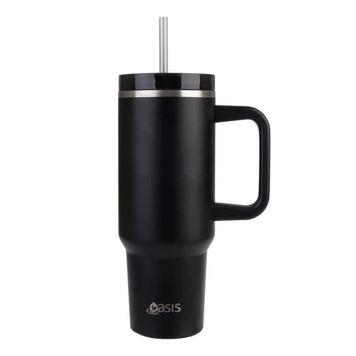 Commuter 1.2L Insulated Tumbler with Straw Black