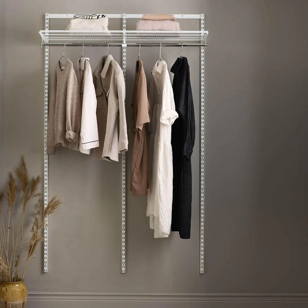 Elfa Basic Hanging Wardrobe Storage Solution W: 120 White - Image 2