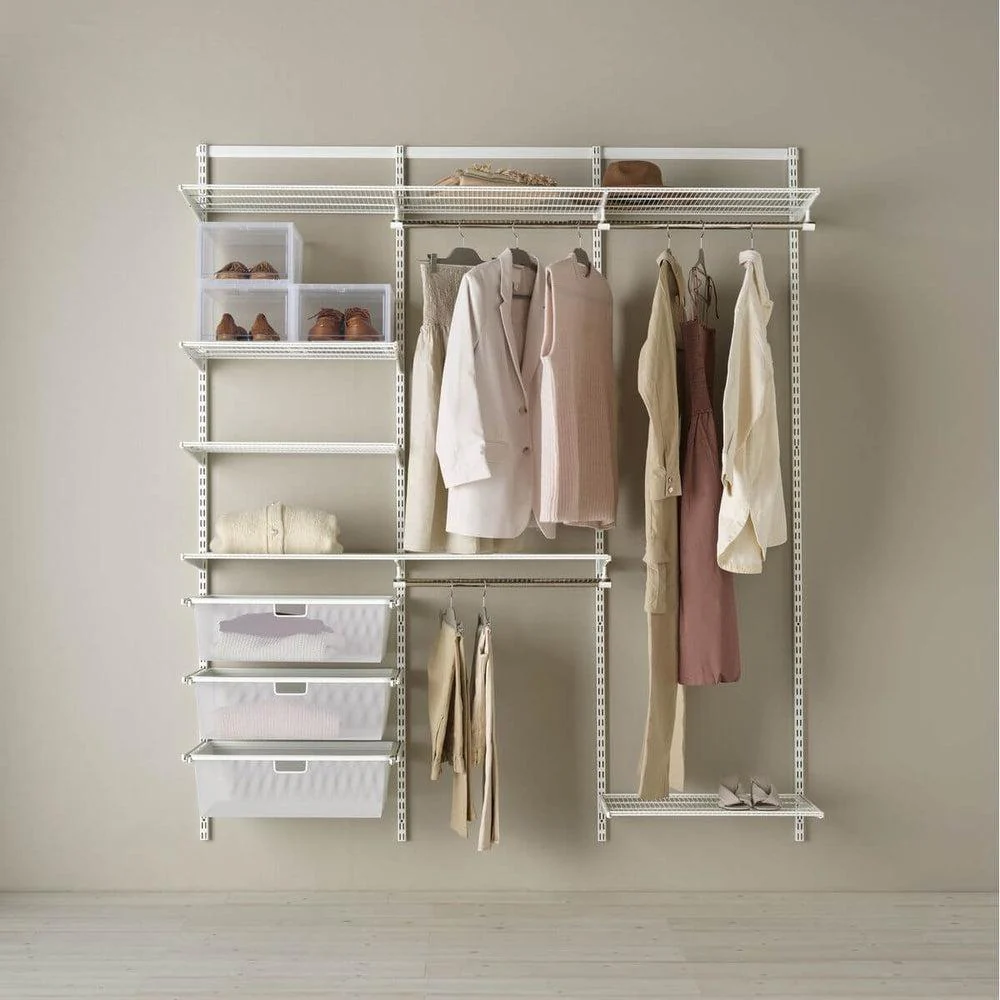 Elfa Classic Wardrobe Storage Solution W: 180 White - Image 2