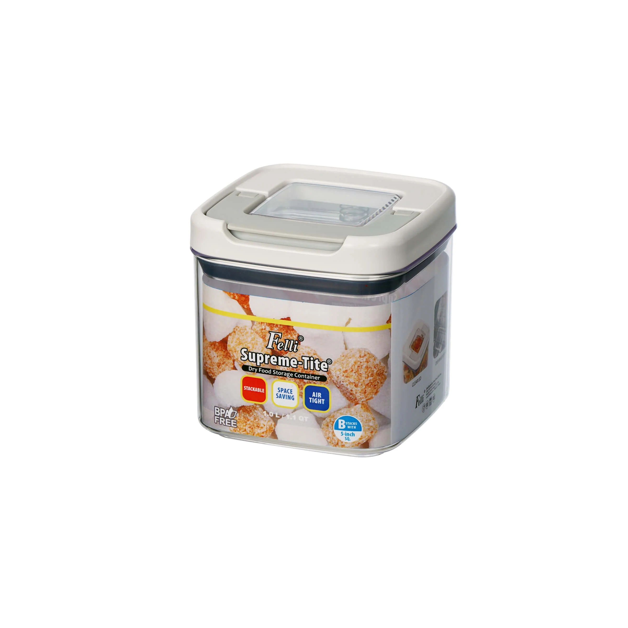 Felli Supreme Tite Square 1L Pantry Container - Image 2