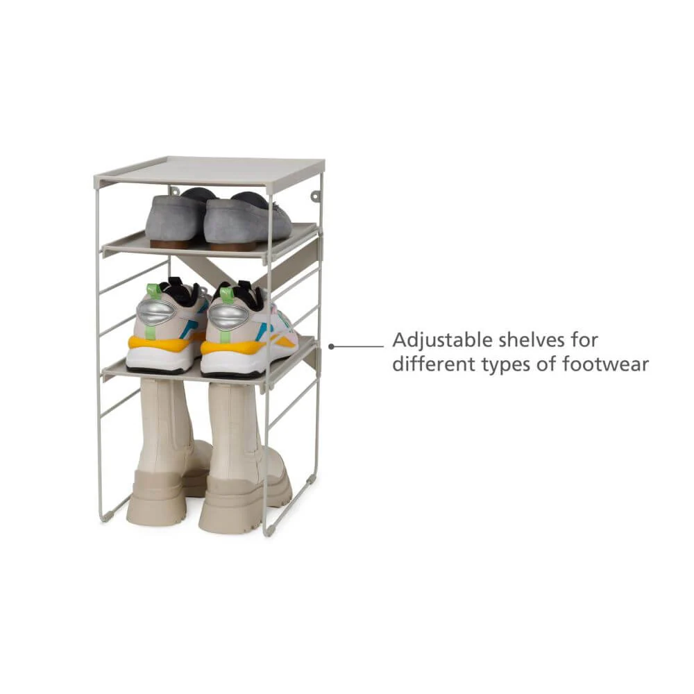 Joseph Joseph Adjustable Shoe Rack Ecru - Image 9