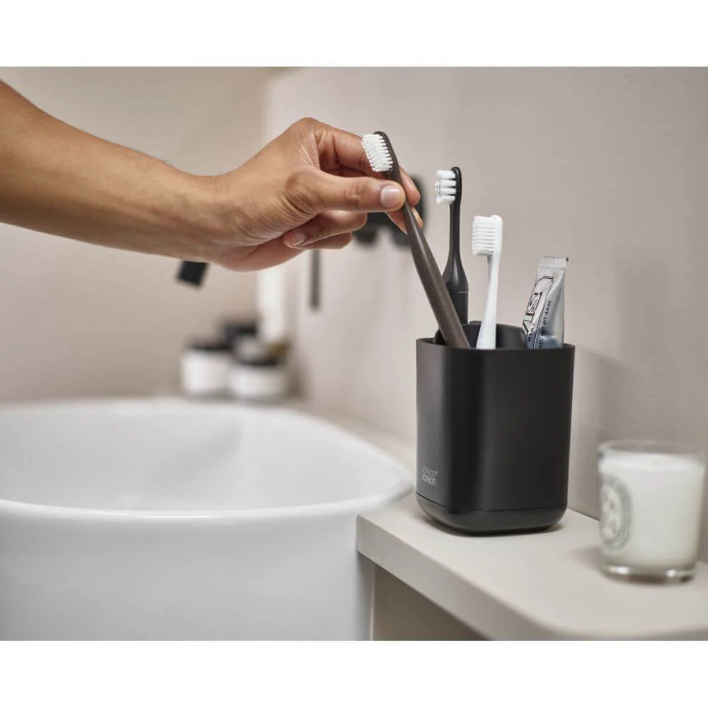 Joseph Joseph EasyStore Toothbrush Caddy Matte Black - Image 3