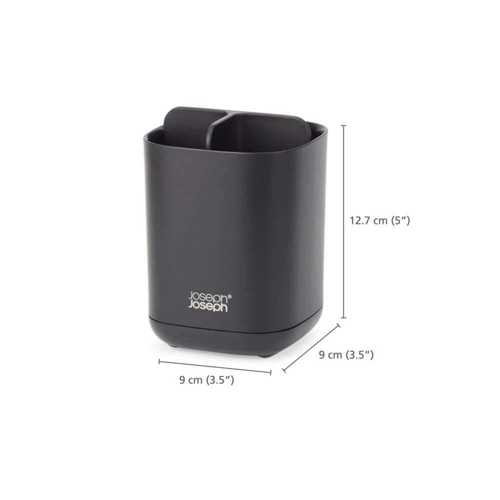 Joseph Joseph EasyStore Toothbrush Caddy Matte Black - Image 6