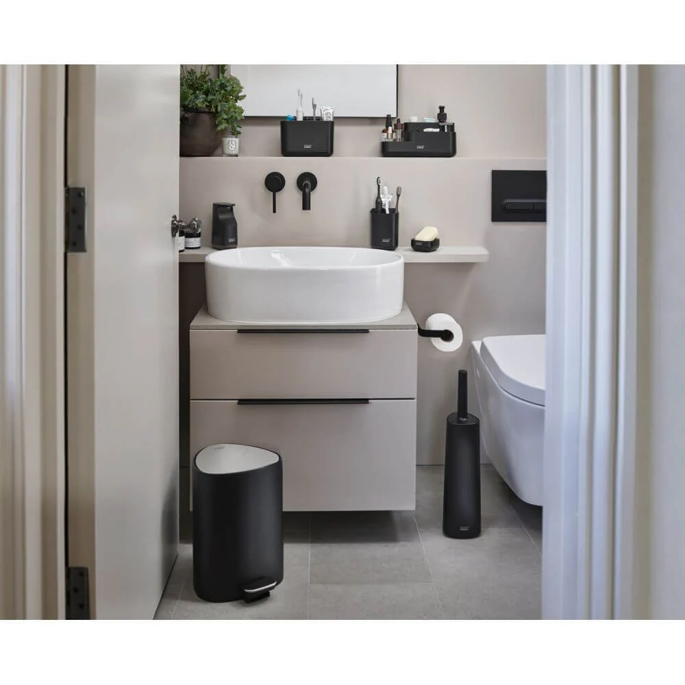 Joseph Joseph EasyStore Toothbrush Caddy Matte Black - Image 7