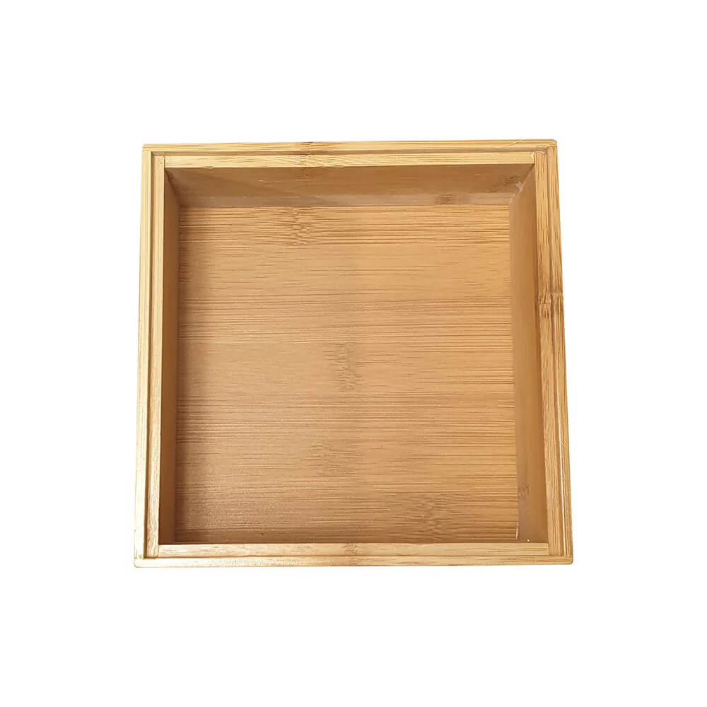Stackable Square Bamboo Storage Box - Image 2