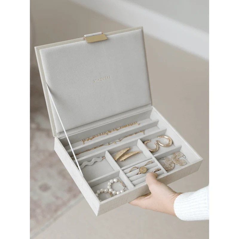 Stackers Classic Lidded Layer Oatmeal Linen - Image 2